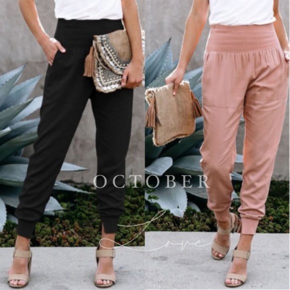 Pants - CHIC JOGGER COMFY PANTS - PINK